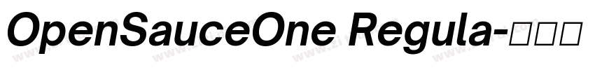 OpenSauceOne Regula字体转换